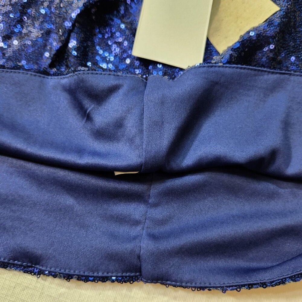 Secret Charm Women's Skirt Size S Collective By Love & Piece Blue Sequin (17) - Picture 8 of 10